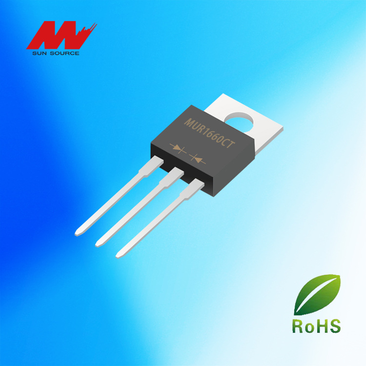 插件快恢复整流二极管MUR1660CTMUR1640CT16ATO-220低反向漏电流