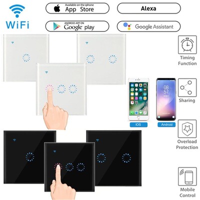 Zero Single Fire Common Easy Micro -Conconed Graffiti Grafti Grabma Alexa Voice Control Wi -Fi Интеллектуальный сенсорный переключатель