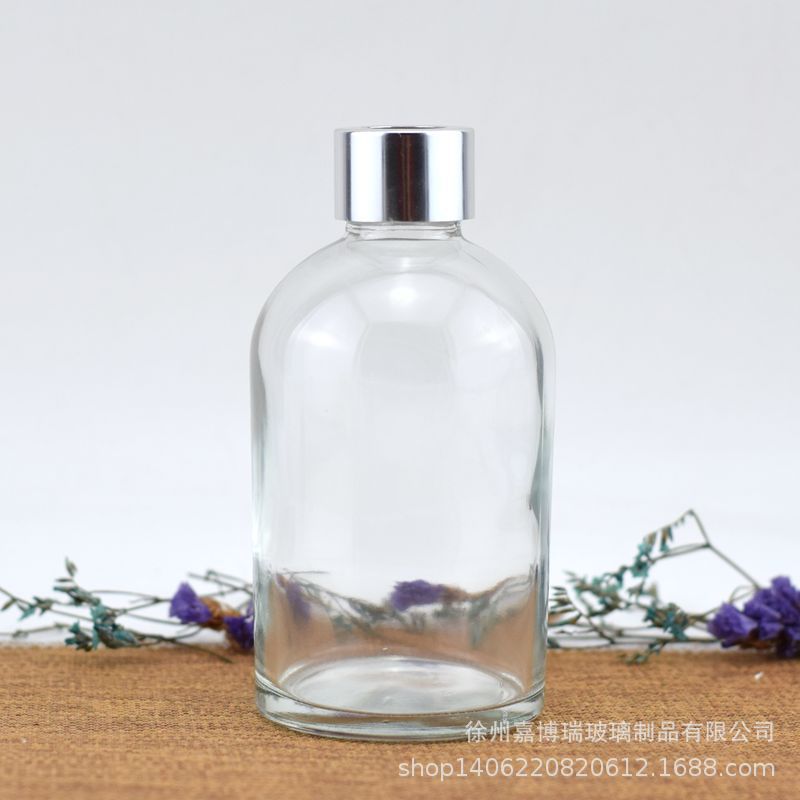 永生花浮游分装斜肩圆形香薰瓶100ml香氛瓶200ml香薰玻璃瓶扩香瓶