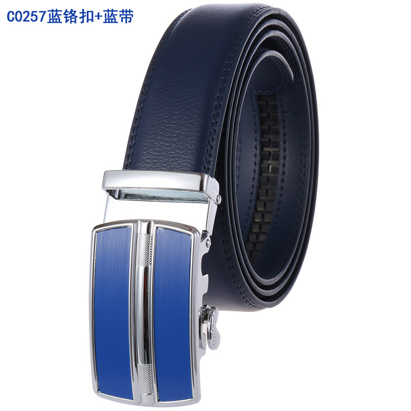 C0257 blue chromium buckle+blue belt