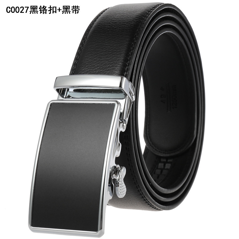C0027 black chromium buckle+black belt