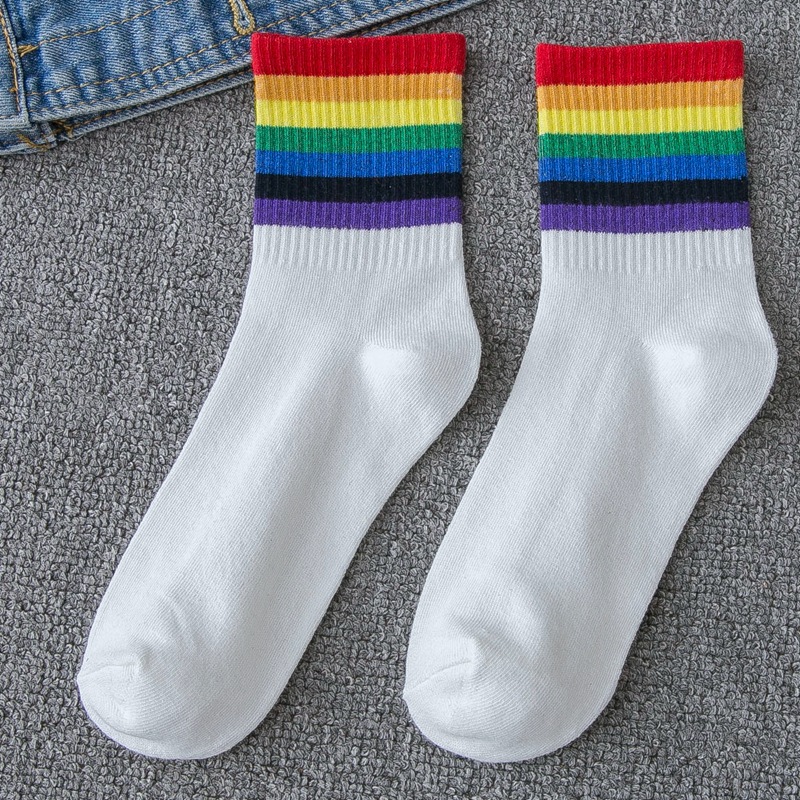 White, rainbow