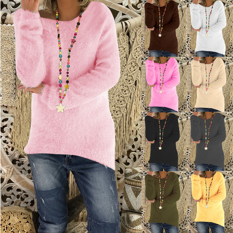 Oversize Langarmpullover für Damen – Weicher Baumwoll-Strickpullover für Herbst & Winter – Lässig-schicke Streetwear in 14 Farben (S-5XL)_voghion.com