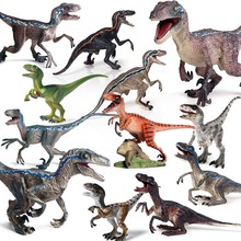 侏罗纪认知恐龙玩具仿真霸王迅猛龙模型实心恐龙塑胶动物模型摆件