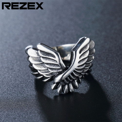 R0597-NK01 Wholesale fashion accessories, personalized angel wings and goddess victory vintage titanium steel rings