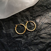 South Korean goods, minimalistic earrings, capacious accessory, simple and elegant design