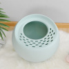 Round -shaped top cats sand basin Large anti -splashed cat sand pot semi -closed cat toilet cat products snowball deodorizing