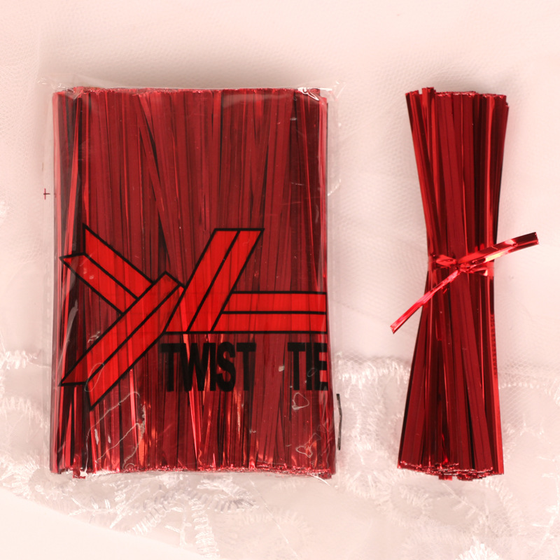 Oro cuerda de la correa de amarre alambre hecho a mano de alambre de hierro flor material de embalaje DIY 800 piezas