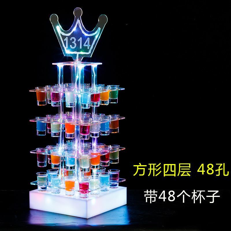 Zuoshang luminoso bala taza titular bar rascacielos Torre cóctel estante creativo Bar taza titular