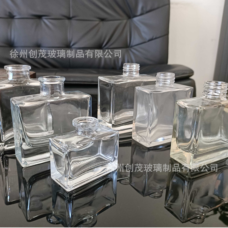 DIY现货50ml-350ml扁方无火香薰空瓶精油瓶藤条挥发玻璃瓶扩香瓶