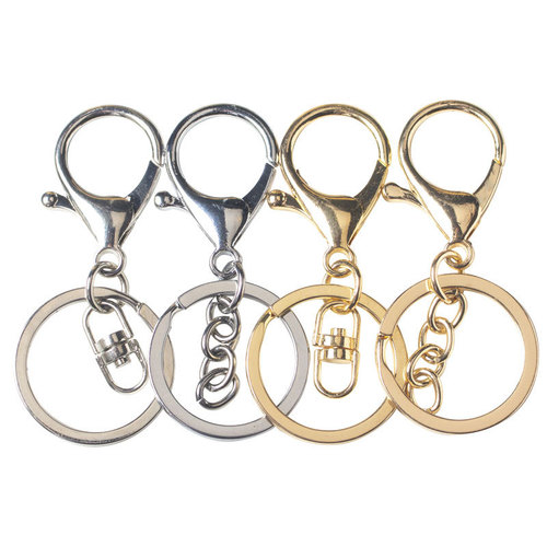 Key chain pendant circle chain DIY jewelry accessories 308 lobster clasp three-piece set manufacturer supports production