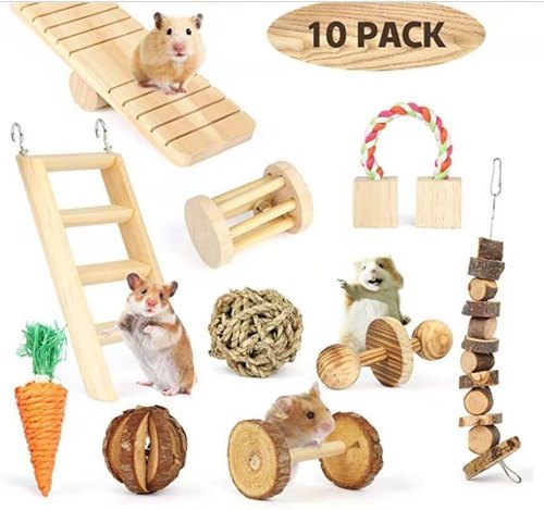 Amazon Best Selling Pet Toy Hamster Rabbit Guinea Pig Parrot Play Teething Supplies Combo Set