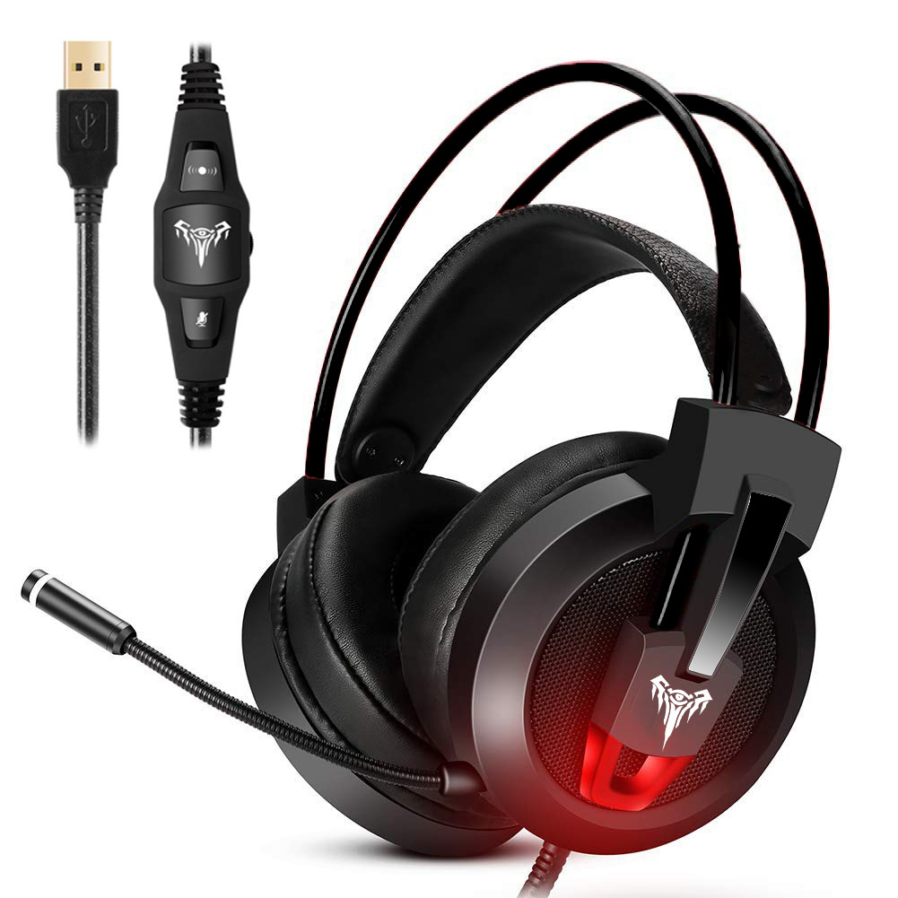 Diseño de fábrica V9 auriculares juegos auriculares cable teléfono móvil ordenador auriculares ps4 juego auriculares