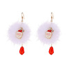 Fashionable creative Christmas crystal for elderly, earrings, decorations, European style, wholesale