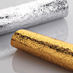 櫥櫃自粘加厚鋁箔紙廚房PVC防潮防油錫箔紙貼紙橘皮花紋批發