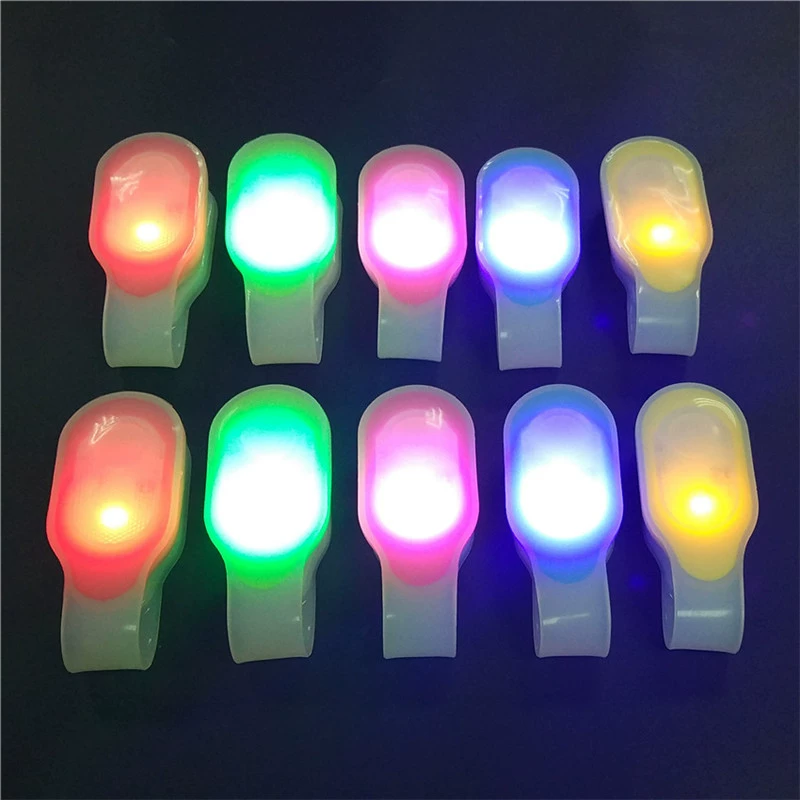 Силиконовый светодиодный фонарь с креплением на клипсе для активного отдыха, ночной езды, бега, суперяркий сигнальный магнитный фонарь, велосипедный фонарь