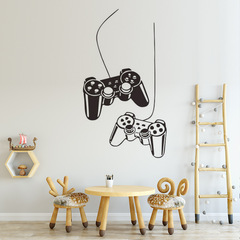 Cross-border new game console handle creative vinyl carved wall stickers living room bedroom decorative painting KS444