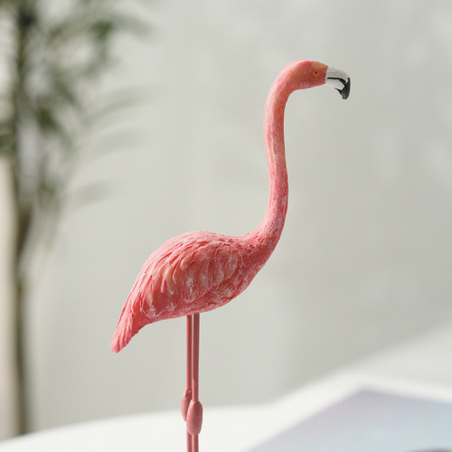 Creative ins super hot flamingo resin ornaments cute animal bedroom living room ornaments Valentine's Day gift