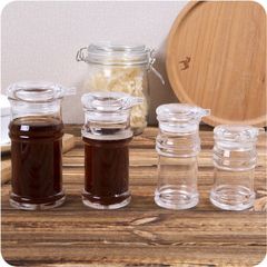 Hotel restaurant seasoning bottle transparent vinegar jar box vinegar pot household seasoning bottle jar kitchen salt sugar jar chili oil jar
