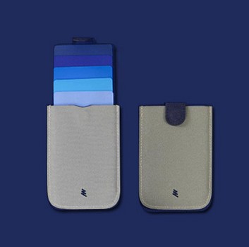 Card Draw Wallet (DAX v2) — cascading pull card holder, ultra-thin gradient multi-card organizer