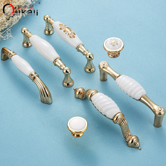 Okali Imitation Gold K Gold Ceramic Handle New Thickened Handle Golden Handle Zinc Alloy Simple Handle