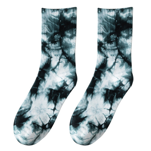 132 styles of tie-dye long tube cotton socks couple street ins street socks hip hop sports high tube fashion socks 
