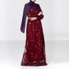 7000 cross -border sequins embroidered temperament Southeast Asia Middle East Dubai double -layer dress women's clothing