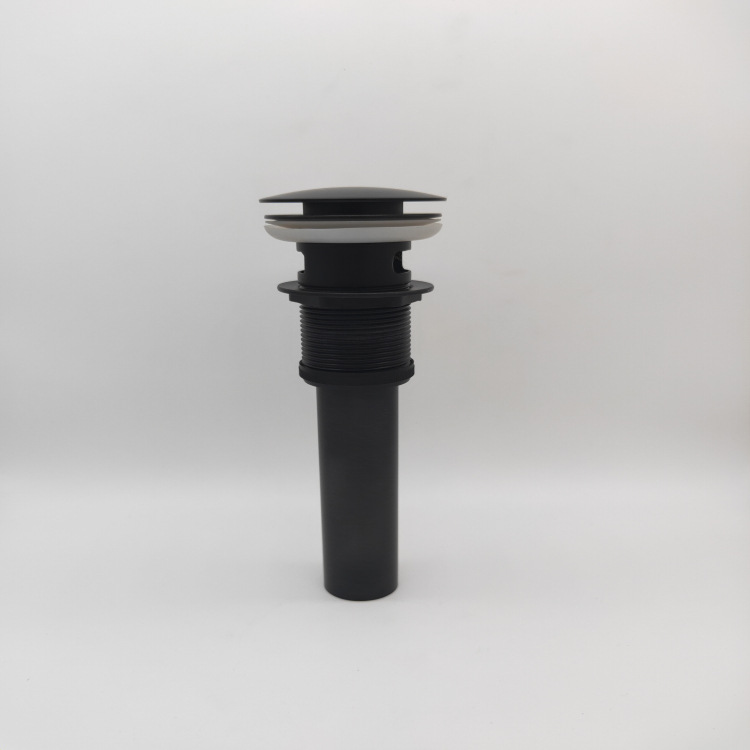 全铜弹跳式下水口隔气入墙式防臭台盆玻璃盆下水管配件带提篮过滤