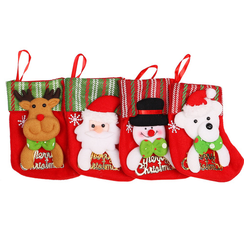Small size Christmas stockings, Christmas decoration props, Christmas tree hangings, festive atmosphere enhancement supplies