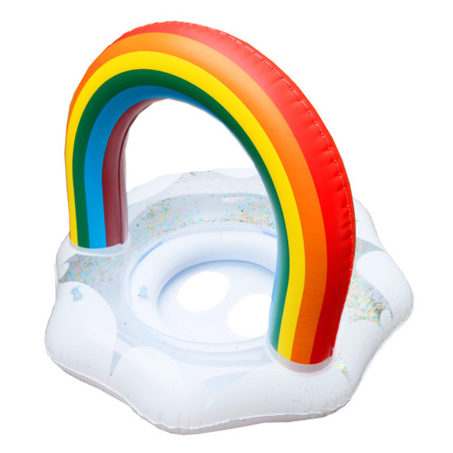 Supply ins Internet celebrity thickened children's sequin rainbow cloud seat infant swimming ring baby seat ring