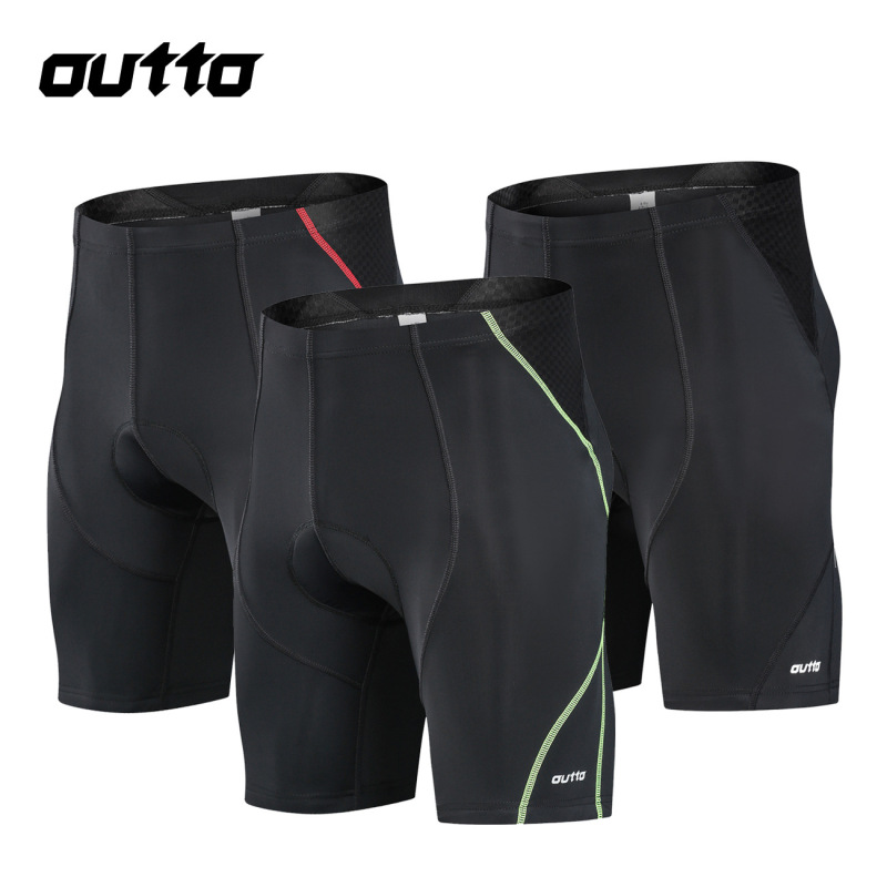 Cross-border Men's Tight Summer Quick-drying Moisture-wicking Thickened Silicone Pants Bike Shorts Men's #5190