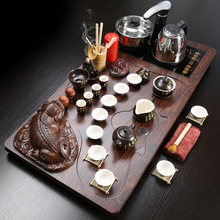 仿生木茶盘套装紫砂功夫茶具套装四合一快速炉办公家用商务礼品