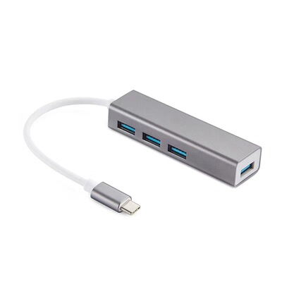 TypeC百兆免驱网卡+USB2.0HUB扩展坞type-C转RJ45集线专供免驱动|ms