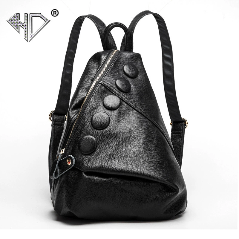 华大 Backpack, leather fashionable bag, cowhide