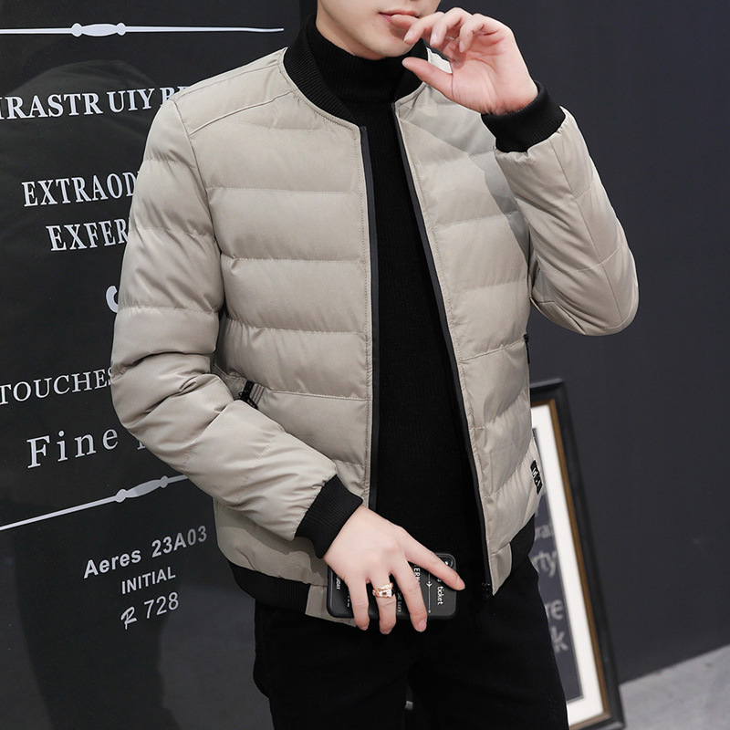 Abrigo acolchado de algodón de invierno transfronterizo hombres y adolescentes coreano casual collar de pie Abrigo acolchado de algodón cálido engrosado abrigo de algodón acolchado fabricante