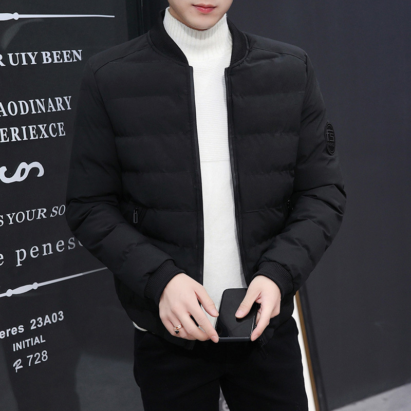 Abrigo acolchado de algodón de invierno transfronterizo hombres y adolescentes coreano casual collar de pie Abrigo acolchado de algodón cálido engrosado abrigo de algodón acolchado fabricante