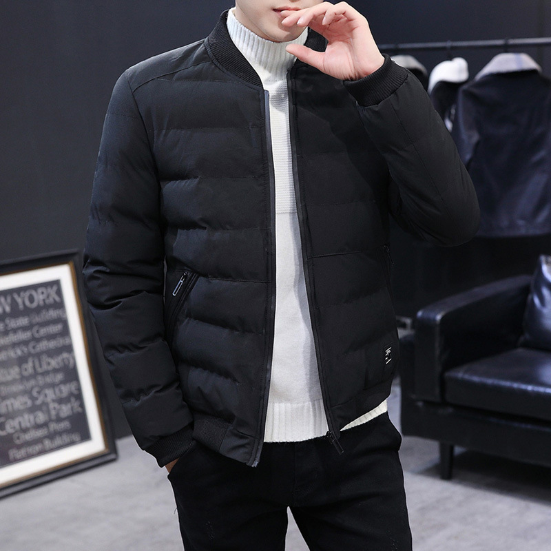 Abrigo acolchado de algodón de invierno transfronterizo hombres y adolescentes coreano casual collar de pie Abrigo acolchado de algodón cálido engrosado abrigo de algodón acolchado fabricante