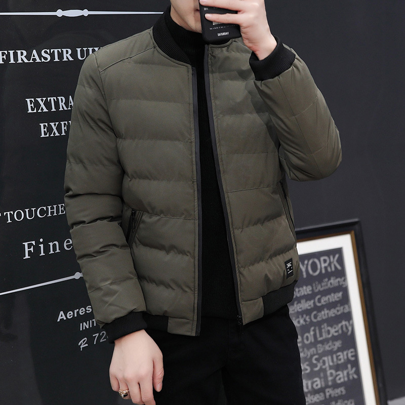 Abrigo acolchado de algodón de invierno transfronterizo hombres y adolescentes coreano casual collar de pie Abrigo acolchado de algodón cálido engrosado abrigo de algodón acolchado fabricante