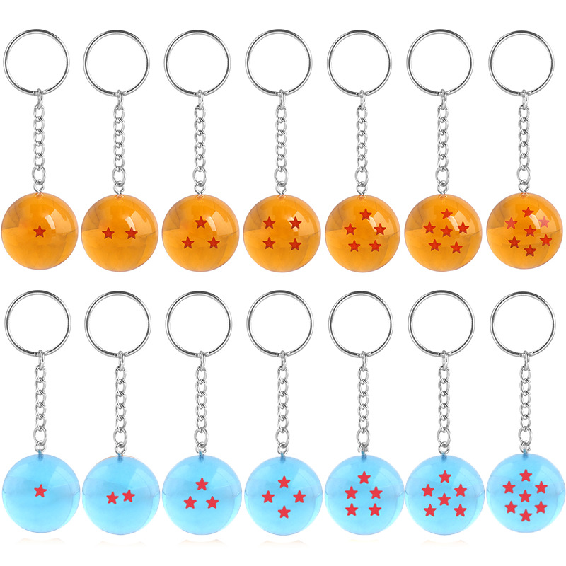 龙珠钥匙扣 动漫周边七星球鸟山明孙悟饭孙悟空许愿球挂件七龙珠