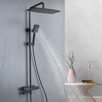 Surface-mounted constant temperature shower shower set full copper intelligent temperature control water mixing valve multi-function shower set MLH1007