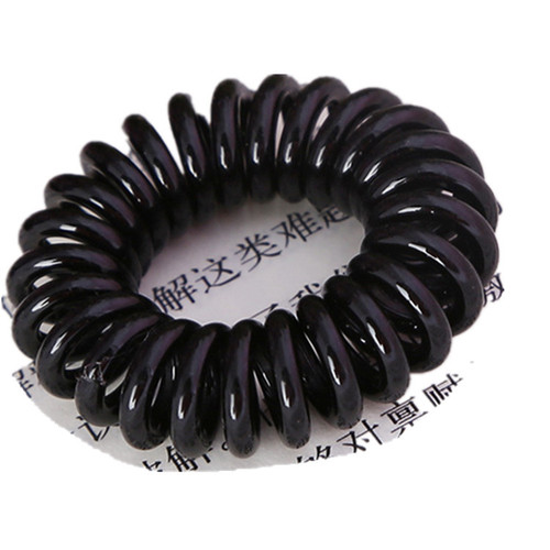 3.5CM black phone cord hair tie children's headband Yiwu jewelry wholesale street stall foreign trade children's headwear jewelry