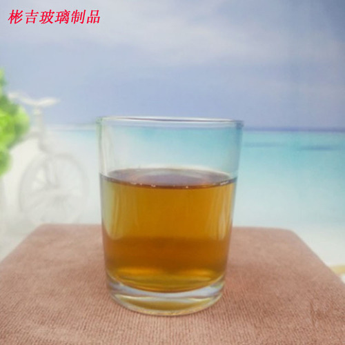 透明玻璃小白酒杯广告杯九钱平光杯高白料厚底50ml可制logo