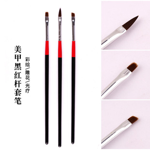 Nail art painting pen arrangement pen carving pen set Japanese light therapy pen three set French petal pen wholesale