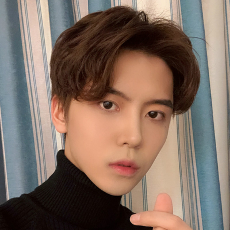 Peluca de estilo de celebridad de Internet para niños de longitud media Bangs pelo recto corto estilo coreano hermoso pelo corto natural mullido estudiante pelo corto y rizado