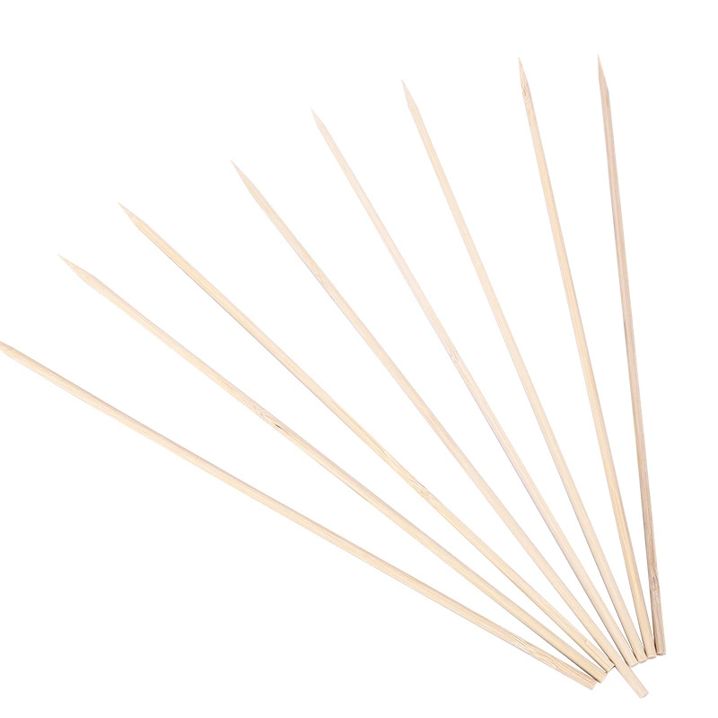 Одобные bamboo-барбекю шампуры, многоразмеры 2.5/3/4 мм × 25–40 см, упаковано 50–100 шт