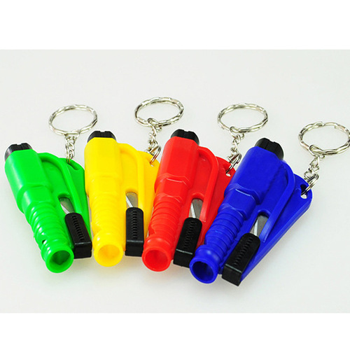 Factory direct sales Key chain safety hammer wholesale Car window breaker with printable LOGO Car mini safety hammer