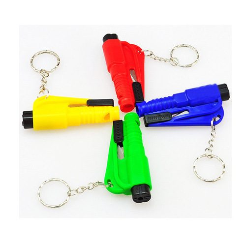 Factory direct sales Key chain safety hammer wholesale Car window breaker with printable LOGO Car mini safety hammer
