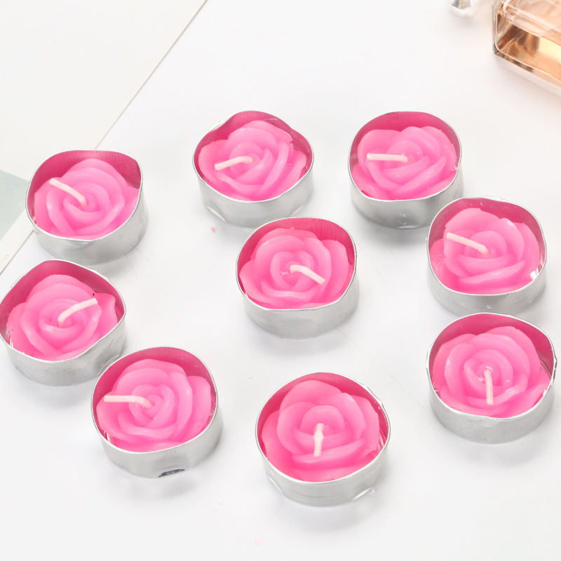 Valentine's Day 12 boxed roses, romantic proposal, tea wax handmade rose-shaped candles, manufacturer wholesale