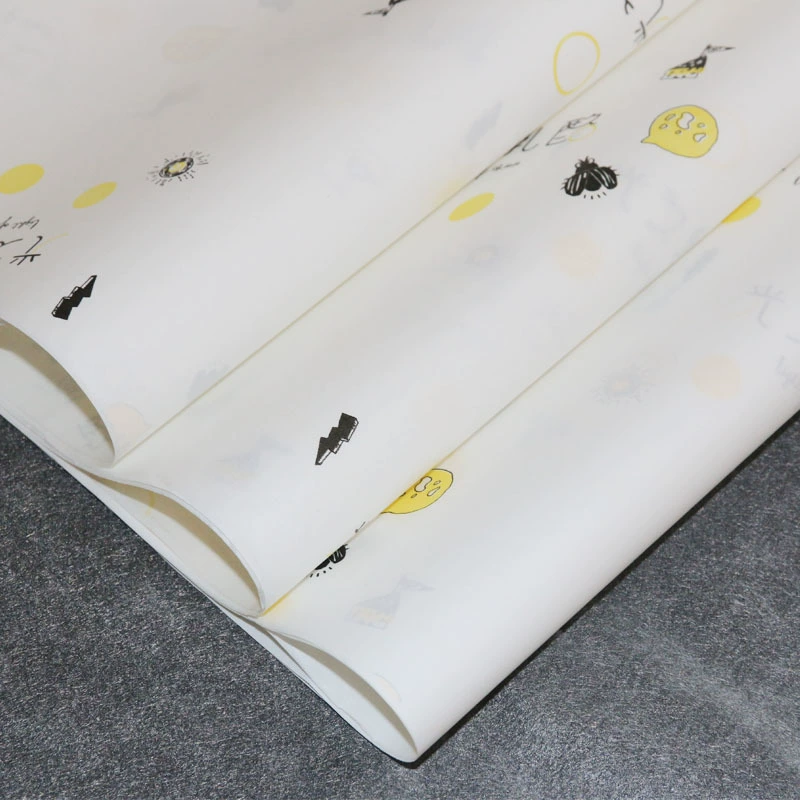 Бумага для упаковки фруктов пищевого класса с индивидуальным логотипом, полупрозрачной подкладкой и маслостойкой бумагой с ламинацией.