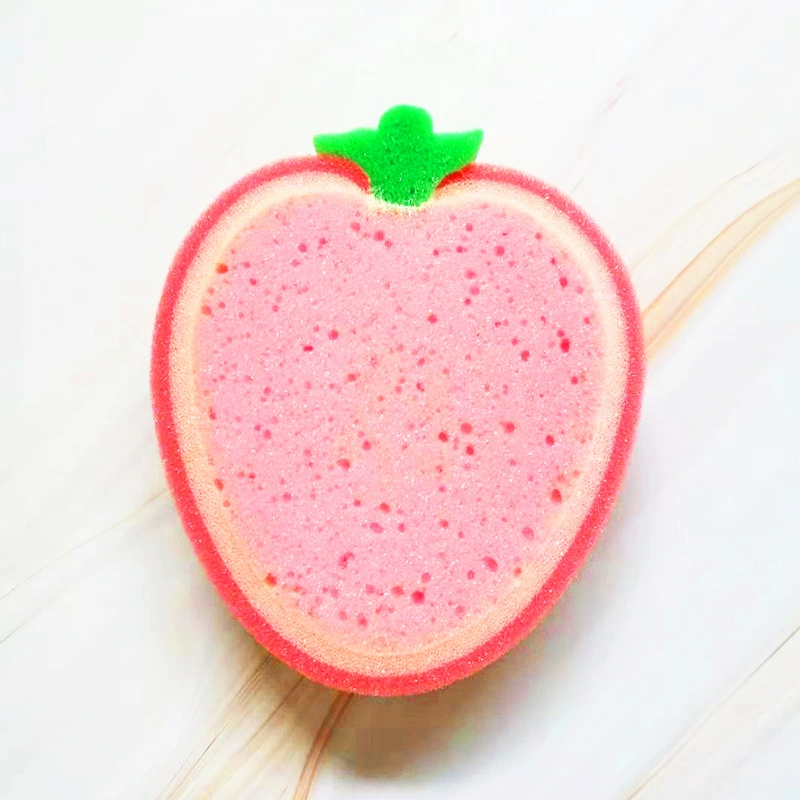 Hygienic Bath Sponge (Universal), Extra Thick Fruit-Shaped Soft Sponge, Independent OPP Bag